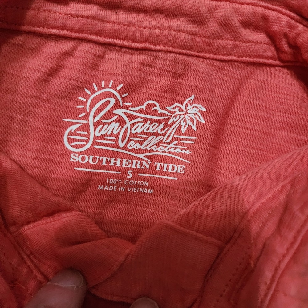 Southern Tide Mesa Sun Farer Polo Small Soft Heathered Short Sleeve Stretch